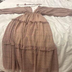 Misa Los Angeles Floral Pink Maxi Dress